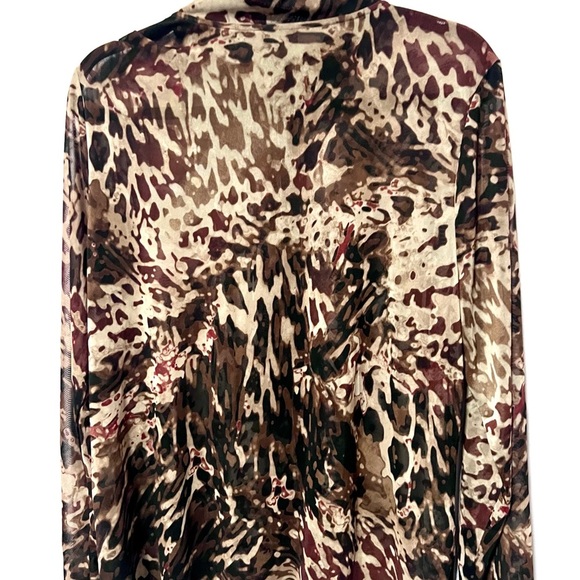 Traveler's collection Chic Animal Print Zip-Up Jacket 3 16/18 XL - Picture 7 of 8